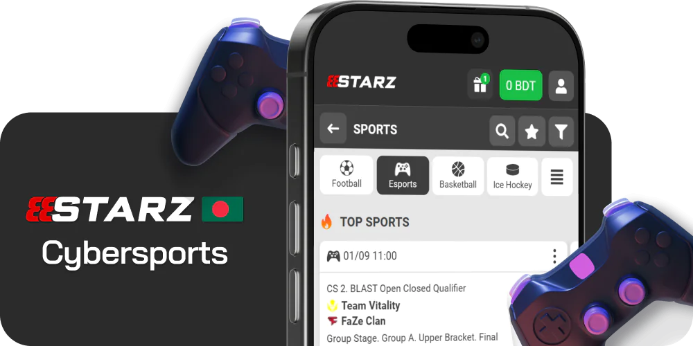 Cybersports betting at 888starz in Bangladesh