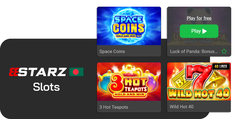Slots selection at 888starz for bengali players